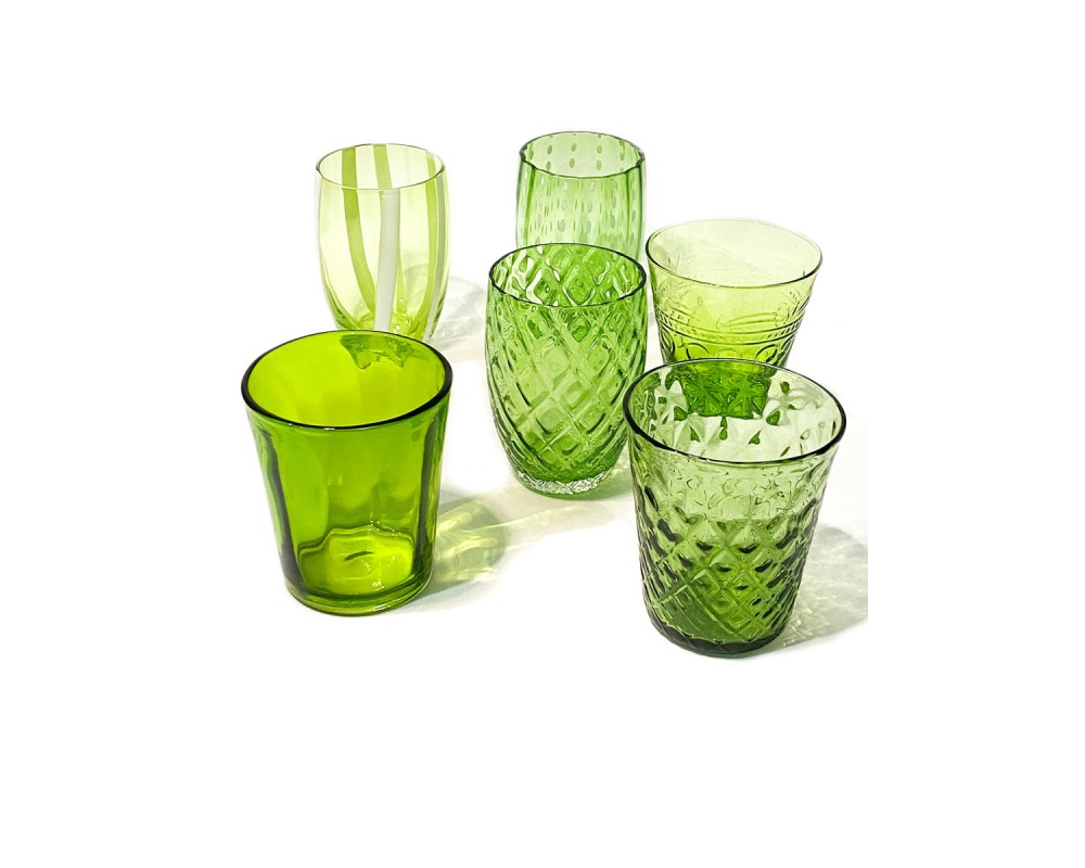 Набор бокалов для воды/сока 6шт., "Melting Pot", зеленый
